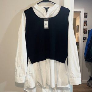 Never Used Nasty Gal Size 8 Top, Black and White